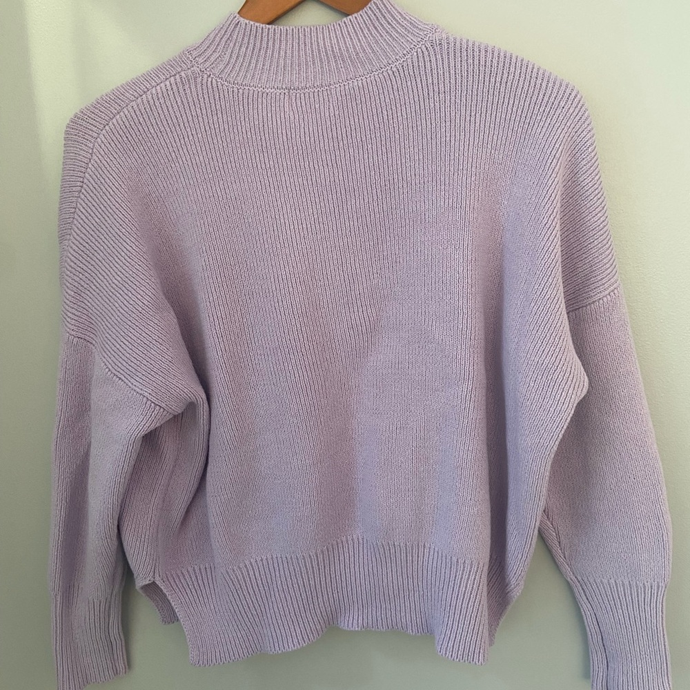 Pink Lily Light Purple Women's Turtleneck Sweater